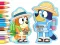 Lojë Coloring Book: Bluey Camping në internet