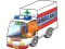 Lojë Cartoon Ambulance Puzzle në internet