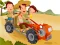 Lojë Cartoon Tractor Puzzle në internet