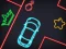 Lojë Neon Car Puzzle në internet