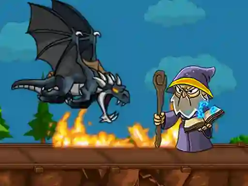 Lojë Dragon vs Mage në internet