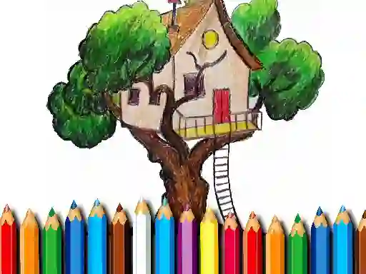 Lojë Tree House Coloring Book në internet