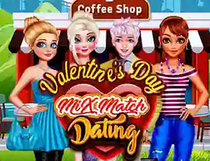 Lojë Valentines Day Mix Match Dating në internet