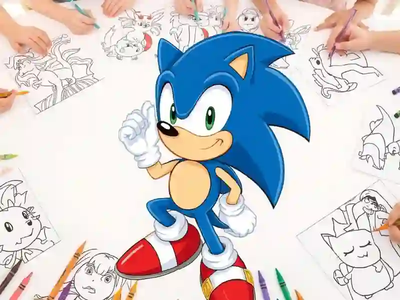 Lojë Sonic Coloring në internet