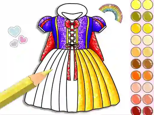 Lojë Princess Glitter Coloring në internet