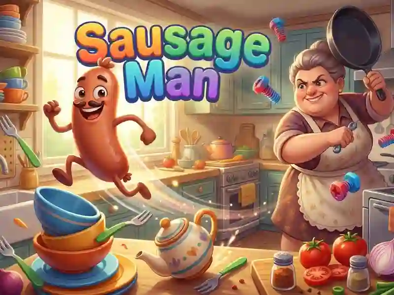 Lojë Sausage Man në internet