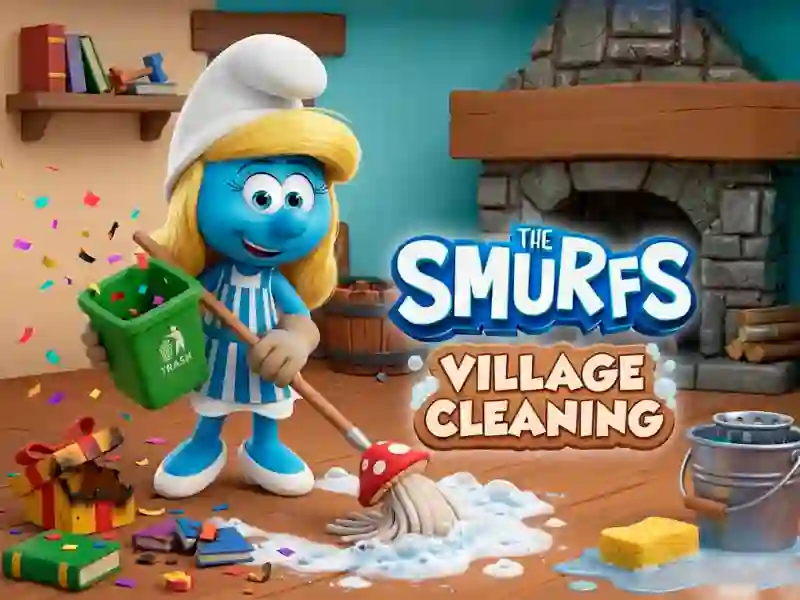 Lojë The Smurfs Village Cleaning në internet