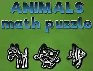 Lojë Animals Math Puzzles në internet