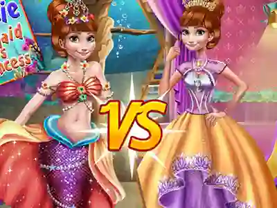 Lojë Anna mermaid vs princess në internet