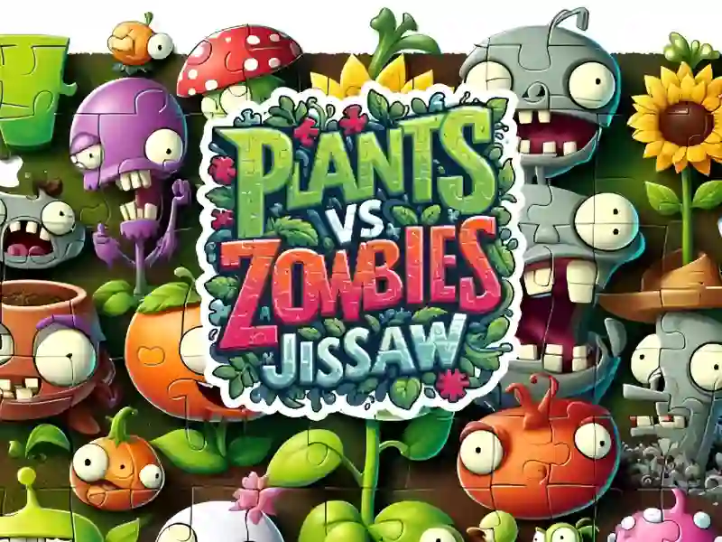 Lojë Plants vs Zombies Jigsaw në internet