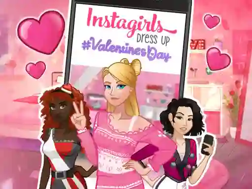 Lojë Instagirls: Valentine Dress Up në internet