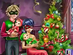Lojë Dotted Girl Family Christmas në internet