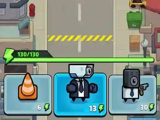 Lojë Toilet fight Police vs zombie në internet