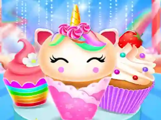 Lojë Unicorn Mermaid Cupcake Cooking Design në internet