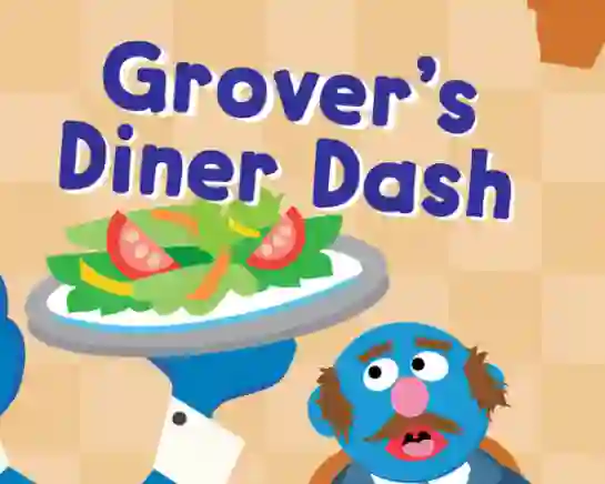 Lojë 123 Sesame Street: Grover's Diner Dash në internet