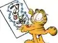 Lojë Garfield connects the dots në internet