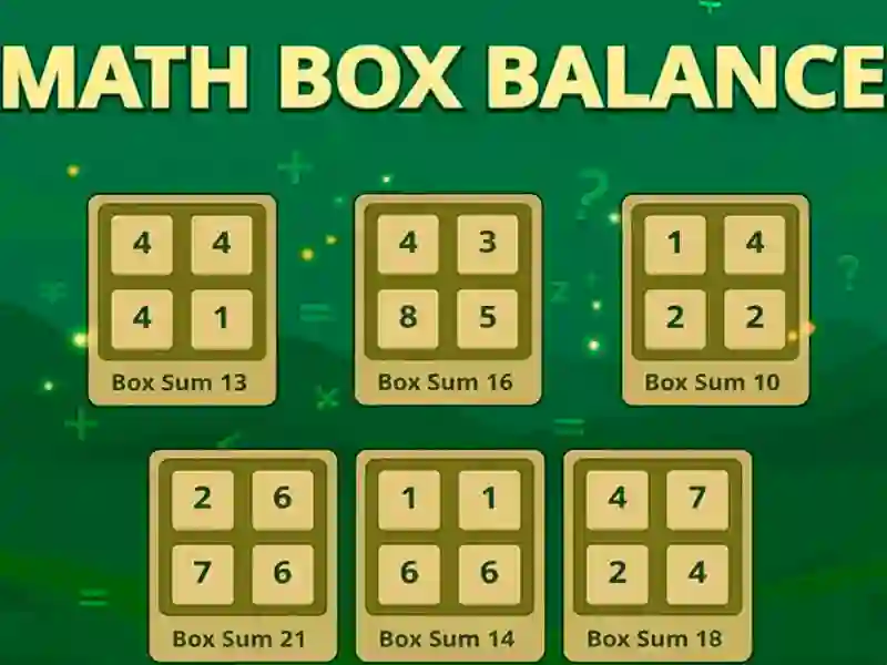 Lojë Math Box Balance në internet