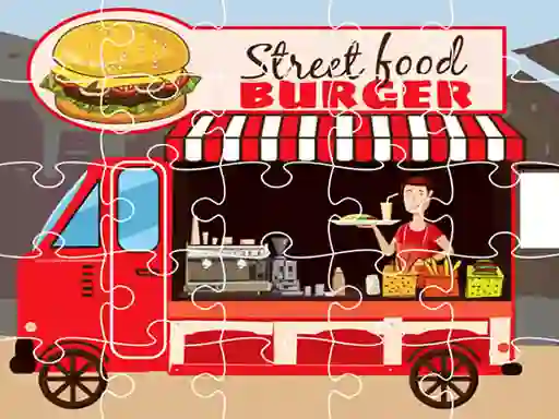 Lojë Burger Trucks Jigsaw në internet