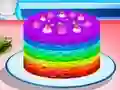 Lojë Cooking Rainbow Cake në internet