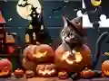 Lojë Jigsaw Puzzle: Halloween Cat në internet