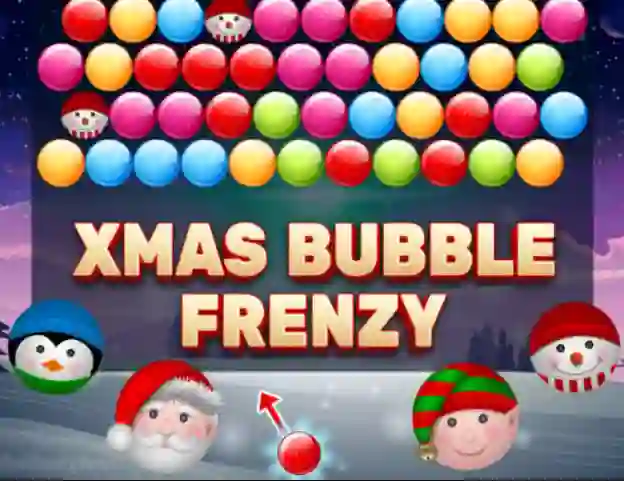 Lojë Xmas Bubble Frenzy në internet