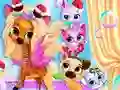 Lojë Pets Grooming Bubble Party në internet