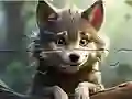 Lojë Jigsaw Puzzle: Smiling Wolf në internet
