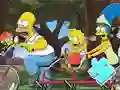 Lojë Jigsaw Puzzle: Simpson Family Riding në internet