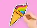 Lojë Coloring Book: Rainbow Ice Cream në internet