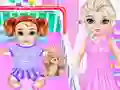 Lojë Little Elsa Caring Day në internet
