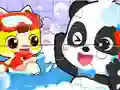 Lojë Jigsaw Puzzle: Baby Panda Shower Time në internet