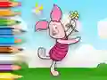 Lojë Coloring Book: Piglet Holds Toy Windmill në internet