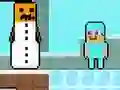 Lojë Noob vs Pro Snowman në internet