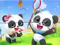 Lojë Jigsaw Puzzle: Baby Panda Spring Outing në internet
