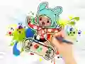 Lojë Coloring Book: Toca Boca Skateboard në internet