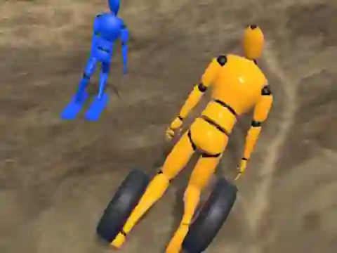 Lojë Ragdoll Racing: Extreme Downhill në internet