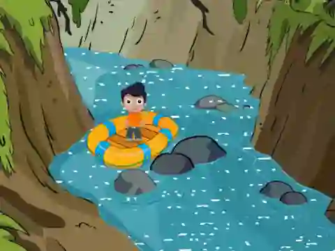 Lojë Rescue the Cute Boy from River në internet