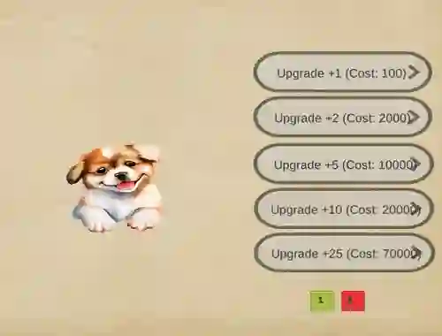 Lojë Dog Clicker në internet