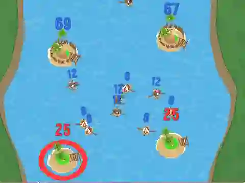Lojë Battle For The Islands në internet
