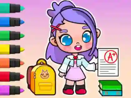Lojë Coloring Book: Avatar School Day në internet