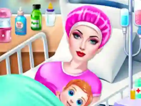 Lojë Pregnant Mom Newborn Care në internet