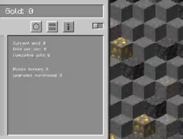 Lojë Minecraft Gold Clicker në internet