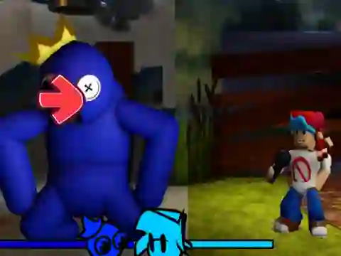 Lojë FNF vs Rainbow Friends në internet