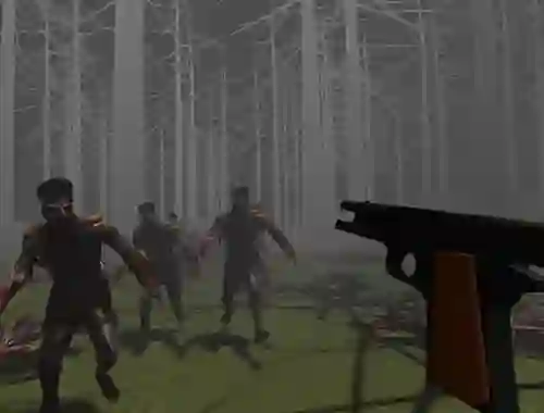 Lojë Zombies in a Forest në internet
