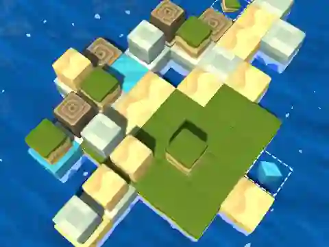 Lojë Cube Island: ASMR Relax Puzzle në internet