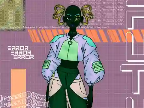 Lojë Pastel Cyberpunk në internet