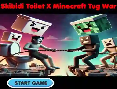 Lojë Skibidi Toilet X Minecraft Tug War në internet