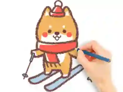 Lojë Coloring Book: Skiing Puppy në internet