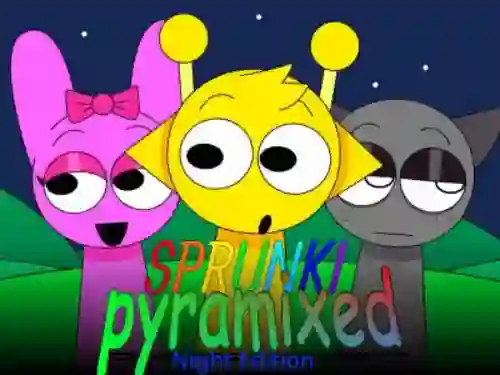 Lojë Sprunki Pyramixed: Night Edition në internet