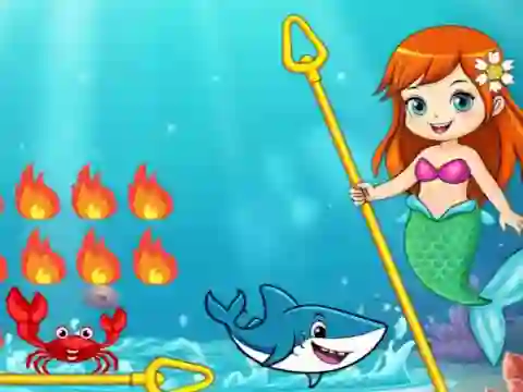 Lojë Princess vs Shark në internet